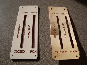 Laser cut control panel